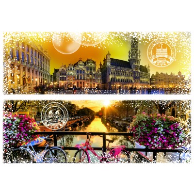 Puzzle Grafika-F-33016 Travel around the World - Belgique et Pays-Bas