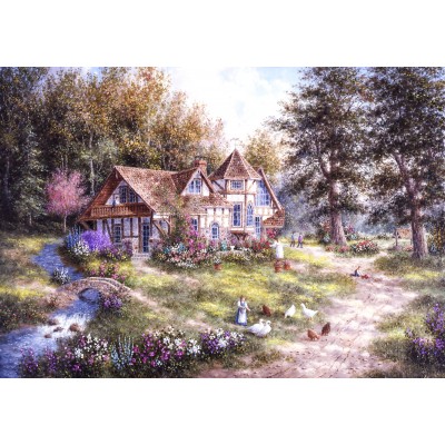 Puzzle Grafika-F-33132 Dennis Lewan - Glacier Ridge Manor