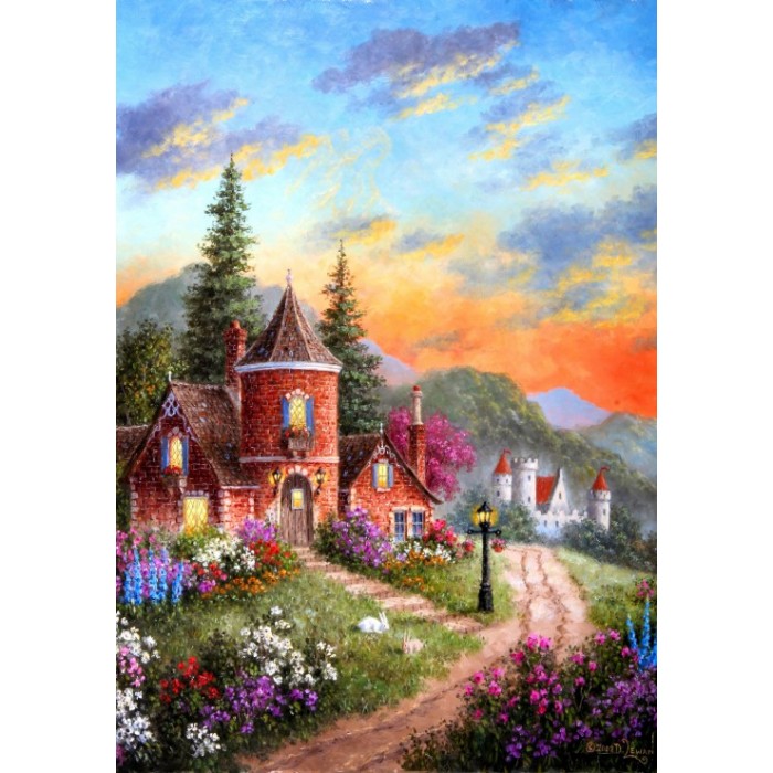 Puzzle  Grafika-F-33136 Dennis Lewan - Castle Ridge Manor