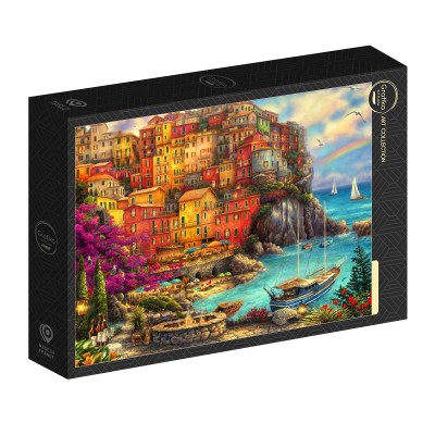 Puzzle Grafika-F-33275 Chuck Pinson - A Beautiful Day at Cinque Terre