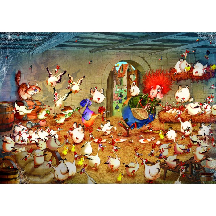 Puzzle  Grafika-F-33305 Crazy Chicken Coop