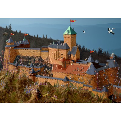 Puzzle Grafika-F-33308 François Ruyer - Château du Haut-Kœnigsbourg