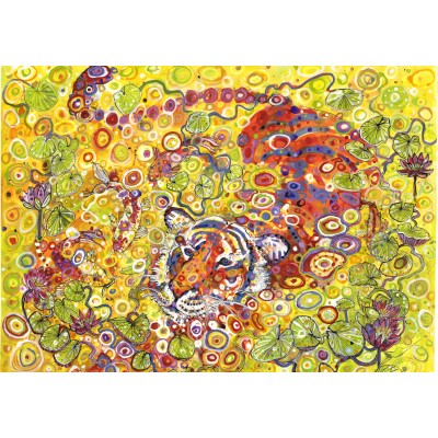 Puzzle Grafika-F-33309 Swimming Tiger