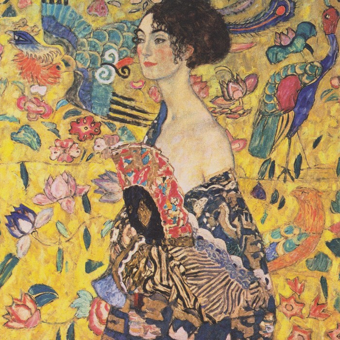 Puzzle Grafika-F-33368 Gustav Klimt : Dame à l'éventail, 1917-1918