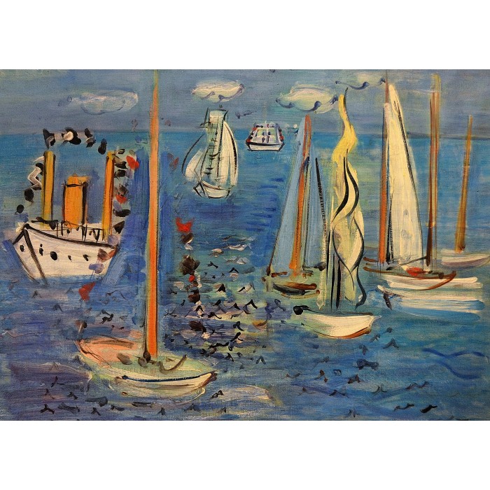 Puzzle  Grafika-F-33409 Raoul Dufy - Bateaux Pavoisés, 1946