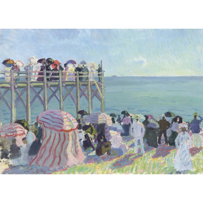 Puzzle Grafika-F-33410 Raoul Dufy - La Plage et l'Estacade de Trouville, 1905