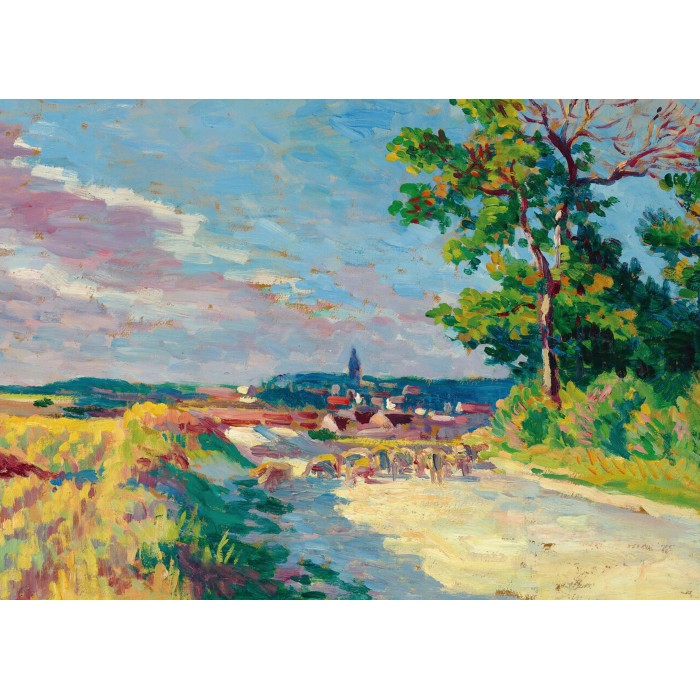 Puzzle Grafika-F-33413 Maximilien Luce - Paysage près de Méréville, 1905