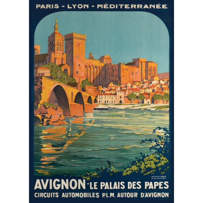 Puzzle  Grafika-F-33420 Roger Broders - Avignon, le Palais des Papes, 1922