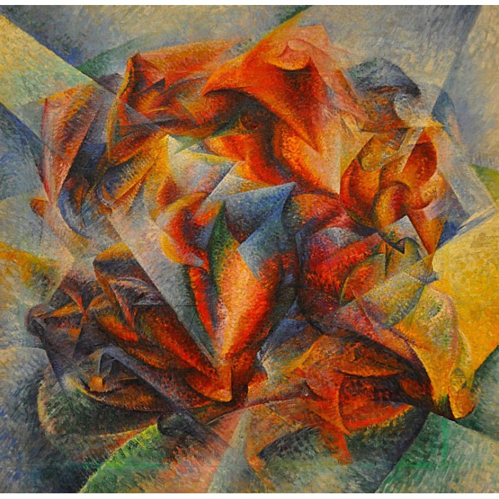 Puzzle  Grafika-F-33445 Umberto Boccioni : Dinamismo di un ciclista è un dipinto, 1913