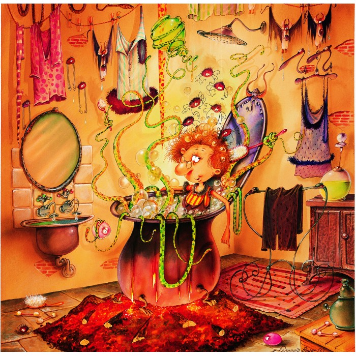 Puzzle Grafika-F-33472 François Ruyer - La Sorcière se Pomponne