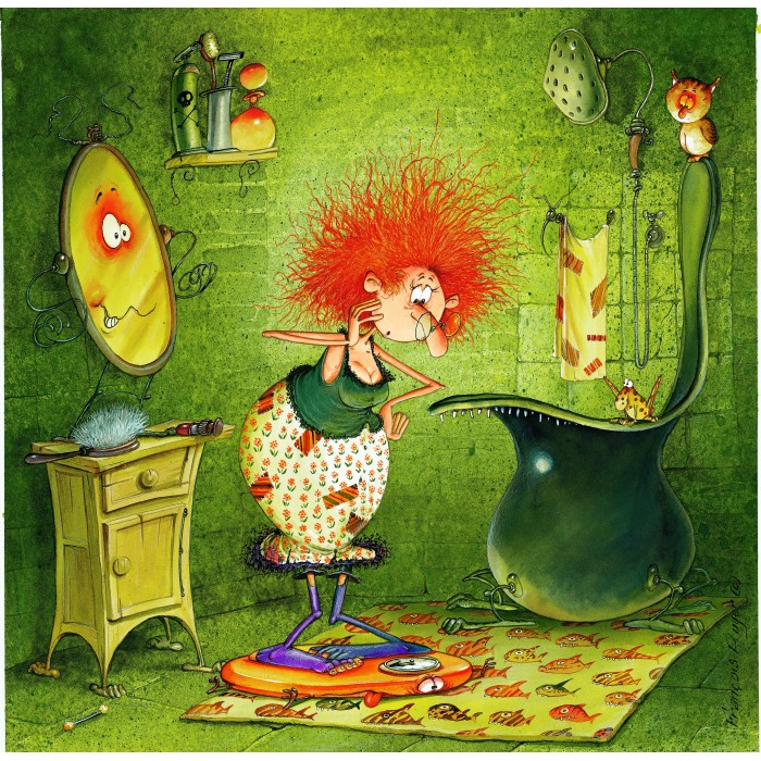 Puzzle Grafika-F-33477 François Ruyer - Sorcière au Régime