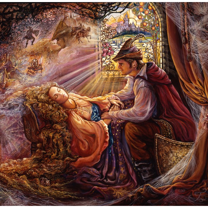 Puzzle Grafika-F-33483 Josephine Wall - La Belle au Bois dormant