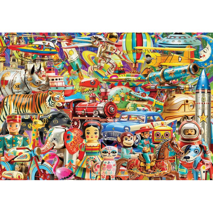 Puzzle Grafika-F-33652 Retro Toys