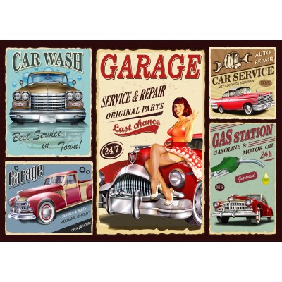 Puzzle Grafika-F-33659 Retro Car Service