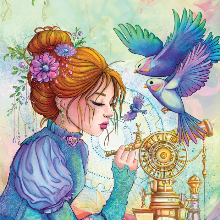 Puzzle  Grafika-F-33703 La Fille aux Oiseaux