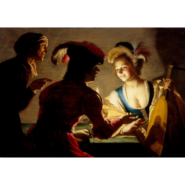 Puzzle   Gerard van Honthorst : L'Entremetteuse, 1625