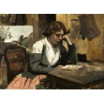 Puzzle   Jean-Baptiste-Camille Corot : Lecture de Jeune Fille, 1868