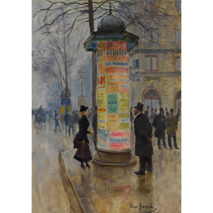 Puzzle   Jean Béraud : La Colonne Morris, 1885