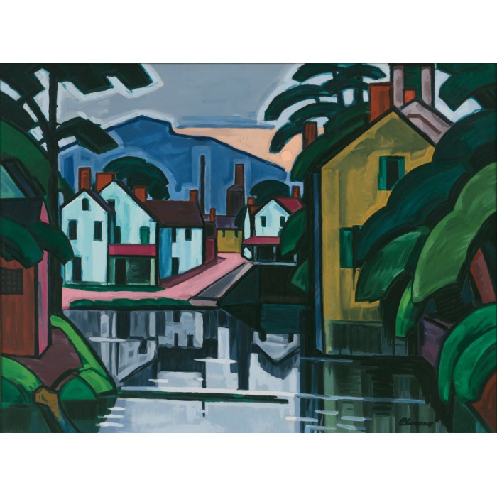 Puzzle   Oscar Bluemner : Old Canal Port, 1914