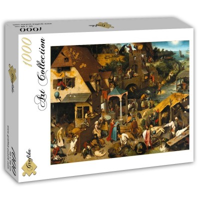 Puzzle Grafika-T-00154 Brueghel Pieter : Proverbes Flamands, 1559