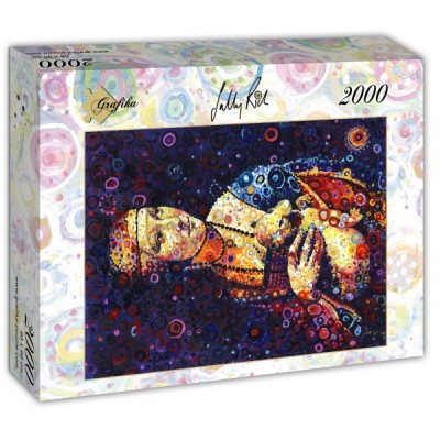 Puzzle Grafika-T-00887 Leonardo da Vinci: Lady with an Ermine, by Sally Rich