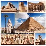Puzzle  Grafika-T-02297 Collage Egypte, Sphinx et Pyramide