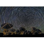 Puzzle   Whirling Southern Star Trails over ALMA