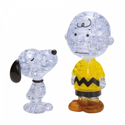 HCM-Kinzel-59199 Puzzle 3D - Crystal Puzzle - Snoopy & Charlie Brown