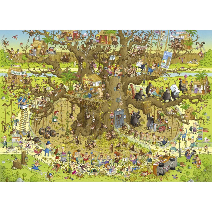 Puzzle Heye-29833 Marino Degano - Monkey Habitat