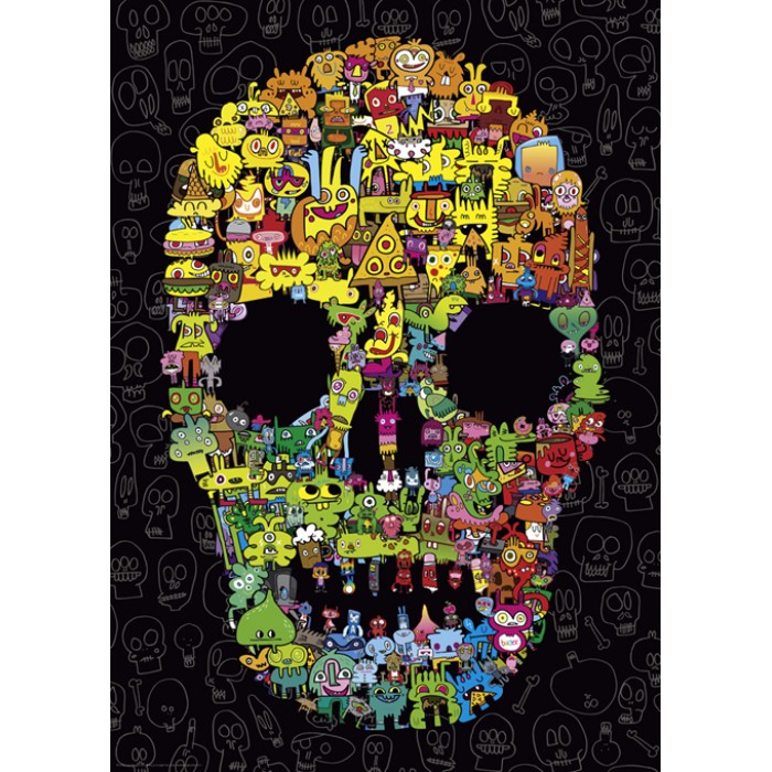 Puzzle Heye-29850 Jon Burgerman - Doodle Skull