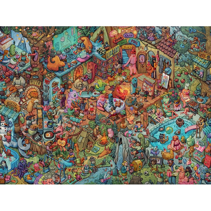 Puzzle Heye-29929 Boite Triangulaire - Fun with Friends