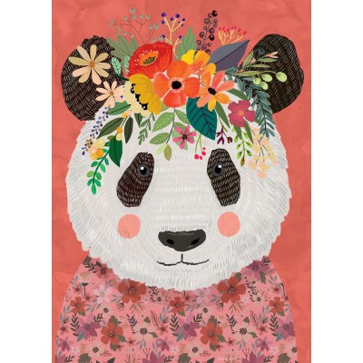 Puzzle Heye-29954 Floral Friends - Cuddly Panda