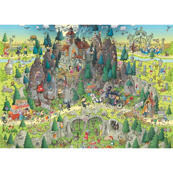 Puzzle Heye-29963 Funky Zoo - L'Habitat Transylvanien