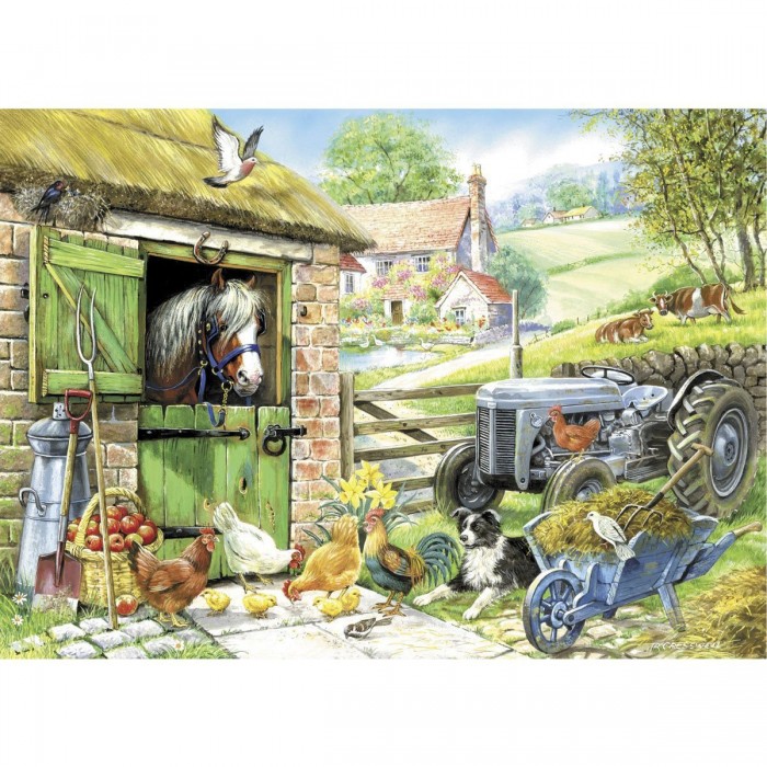 Puzzle  House-Of-Puzzles-HP0141 Pièces XXL - Sur la Ferme