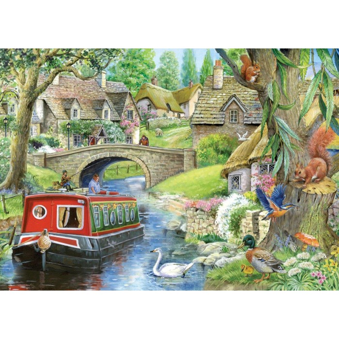 Puzzle  House-Of-Puzzles-HP0424 Pièces XXL - Canal Idyllique