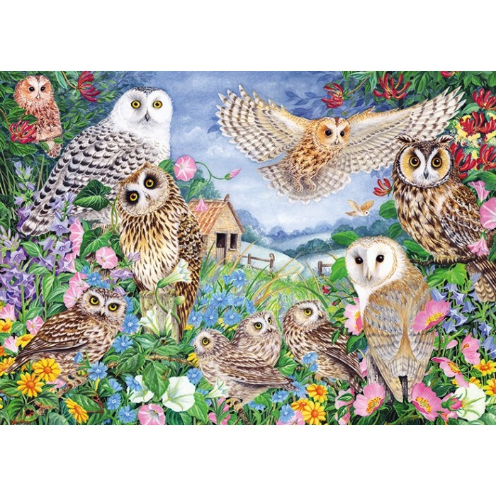 Puzzle  Falcon-11286 Chouettes dans Le Bois