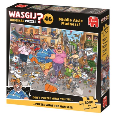 Puzzle Jumbo-00505 Wasgij Original 46 - Frénésie d'achat dans l'allée centrale ! (1000 pieces)