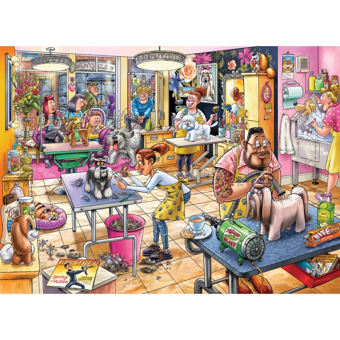 Puzzle  Jumbo-00589 Wasgij Mystery 23 - Salon De Toilettage !