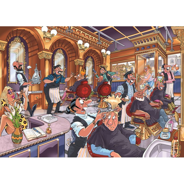 Puzzle  Jumbo-00593 Wasgij Mystery 27 - Un Rasage De Très Très Près !