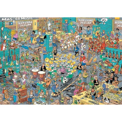 Jumbo-20049 2 Puzzles - Jan Van Haasteren - Le Magasin de Musique / Départ en vacances