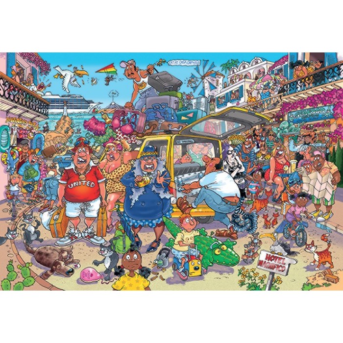 Puzzle Jumbo-25004 Wasgij Original 37 - Fiasco des vacances