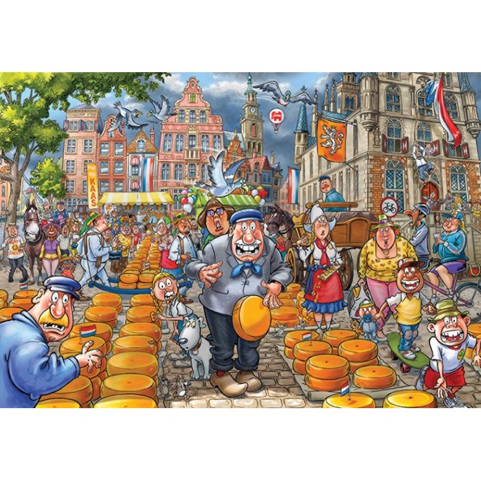 Puzzle  Jumbo-25010 Wasgij Original 38 - Market Meltdown