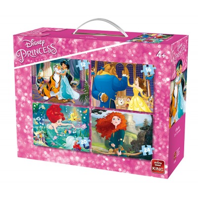 King-Puzzle-05508 4 Puzzles - Disney Princesses