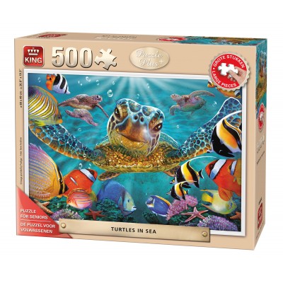 Puzzle King-Puzzle-05534 Pièces XXL - Tortues dans la Mer