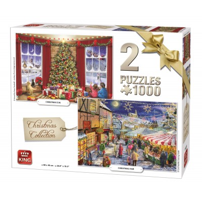 King-Puzzle-05811 2 Puzzles - Christmas Collection