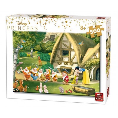 Puzzle King-Puzzle-55916 Disney Princess - Blanche Neige et les 7 Nains