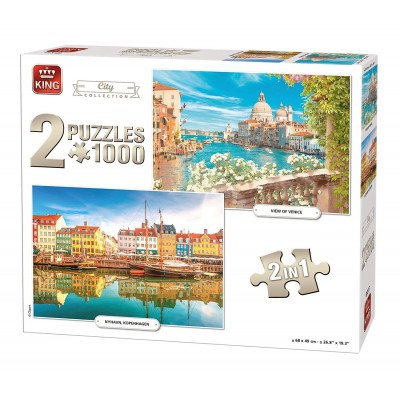 King-Puzzle-85517 2 Puzzles - City Collection