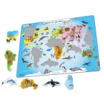  Larsen-A34-NL Puzzle Cadre - Animals of the World (en Hollandais)