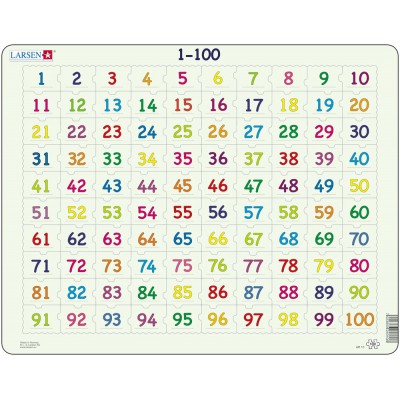 Larsen-AR10 Puzzle Cadre - Apprendre à Compter : Chiffres de 1 à 100