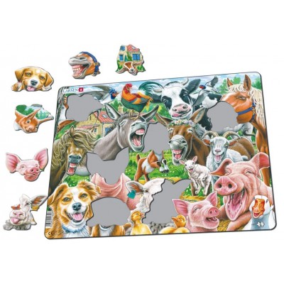 Larsen-CZ1 Puzzle Cadre - Selfie des Animaux de la Ferme